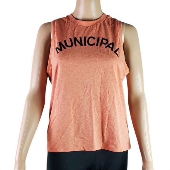 Municipal Heather Orange & Black Tank Top - Picture 1 of 5